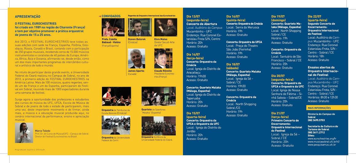 Programação do evento!